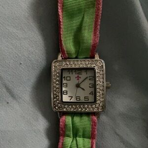 AKA rhinestone diamond watch 8in fleur de lis